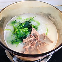 #summer to cool down, it must be #spinachpork liver Illustration of how to make porridge 13