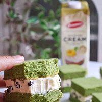 Matcha honey bean old cream cake, simple with old-fashioned hard cream Illustration of how to do it 4