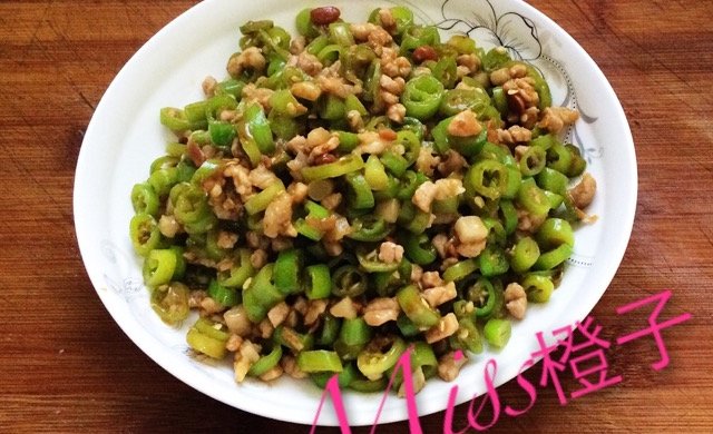 [Minced Pork Hangjiao] Sichuan cuisine, quick dish, less seasoning