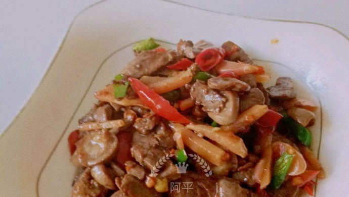 Stir-fried rabbit liver