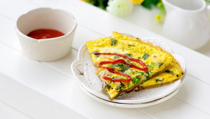 Delicious oyster omelette