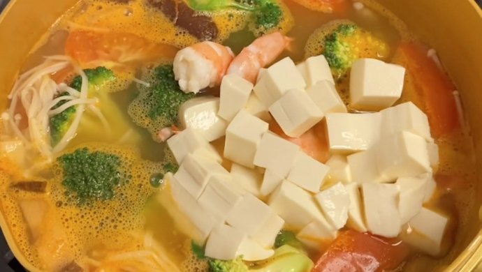 Shrimp, Tofu and Vegetable Soup