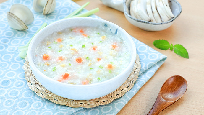 Mushroom and clam porridge