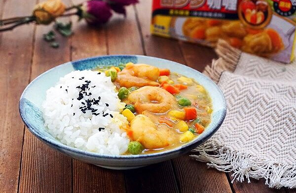 Assorted Shrimp Curry Rice