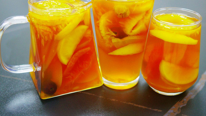 Heart-warming hot drink fruit tea in winter