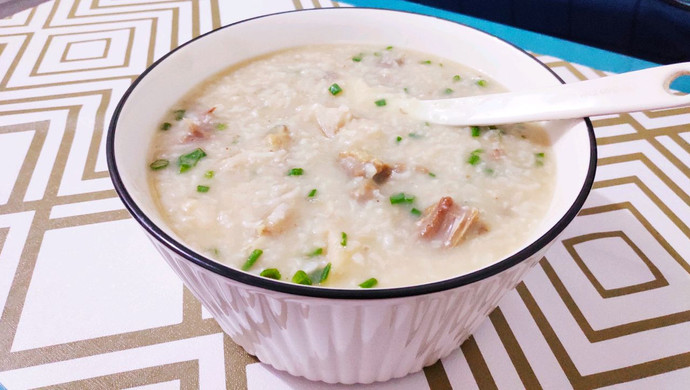 Taro and duck porridge