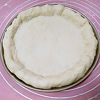 Illustration of how to make curled durian pizza 8