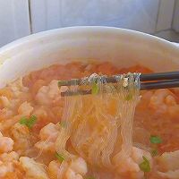 #rapidgetsummer spring festival family feast#tomato shrimp slippery vermicelli pot Illustration of how to do it 12