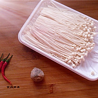 Illustration of how to make cold enoki mushrooms 1