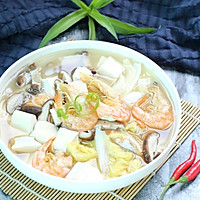 Illustration of cooking tofu soup with baby cabbage# singled out summer# 8