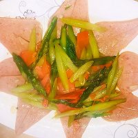 Illustration of how to make colorful fried asparagus, a must-eat dish in spring for Lion Family 8 