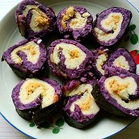 Purple potato toast sushi recipe illustration 2