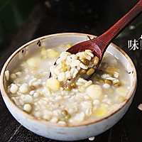 Mung Bean and Barley Oatmeal Porridge - Illustration of how to make a healthy summer breakfast 6