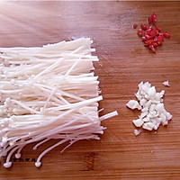 Illustration of how to make cold enoki mushrooms 2