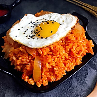 Korean Spicy Cabbage Fried Rice, a must-have late night snack for watching Korean dramas, a quick and easy way to eat Illustration of how to do it 8