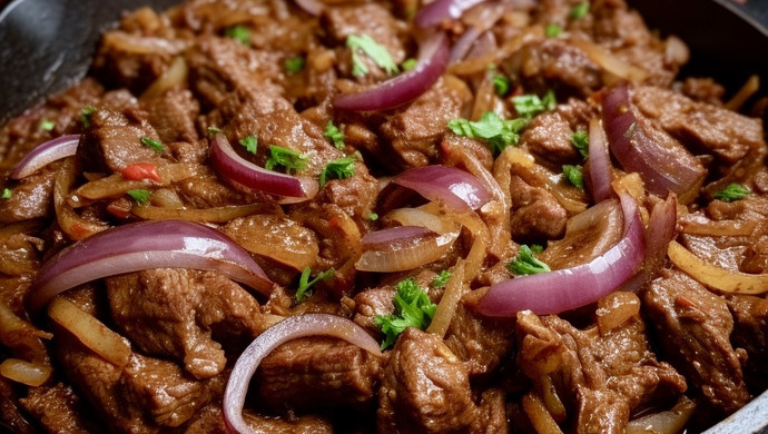 Beef with Onions and Cumin