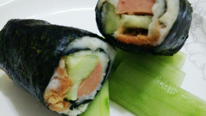 Mashed potato and seaweed rolls