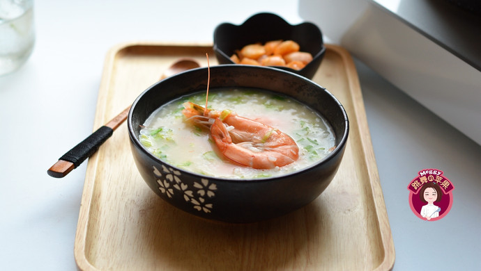 Prawn and vegetable porridge