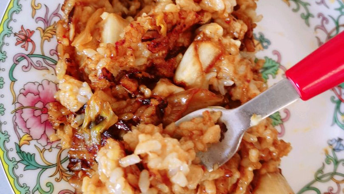 Spicy Cabbage and Cheese Rice