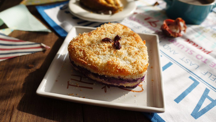 Coconut Purple Potato Oatmeal Pie