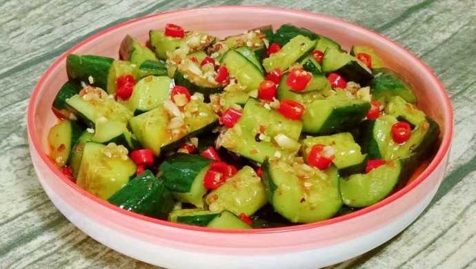 Delicious summer dish cucumber