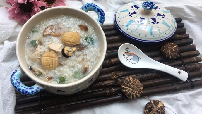 Abalone, Mushroom and Chicken Porridge