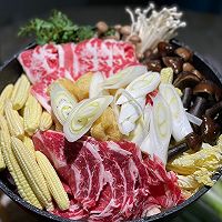 Illustration of how to make sukiyaki in winter 1