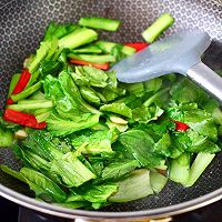 #中宇ClassicTraditional Flavor#How to stir-fry baby cabbage and ham Illustration 11