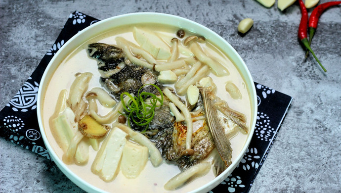 Tofu and fish head soup