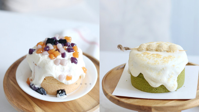 Matcha White Jade Ball Cake