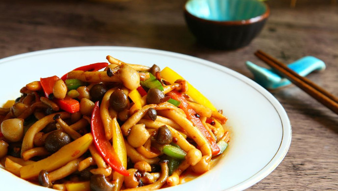 Spicy Stir-fried Double Mushrooms