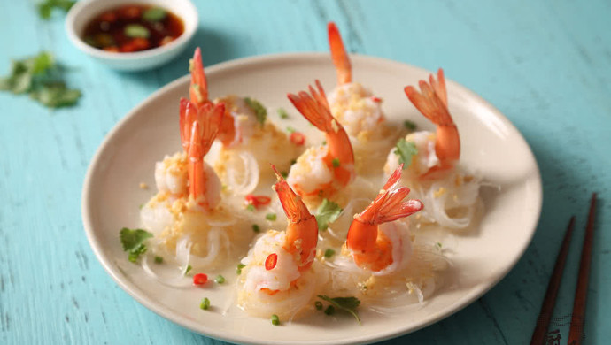 Steamed prawns