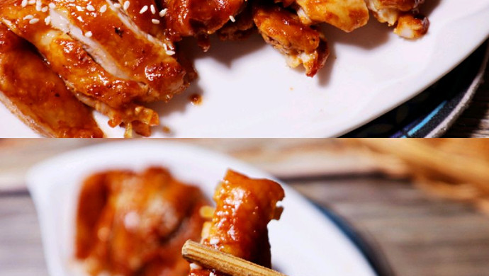 Sauce-flavored grilled chicken legs