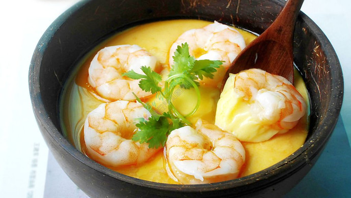 Steamed Egg with Shrimp