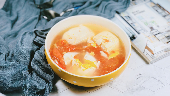 Tomato, Tofu and Egg Soup