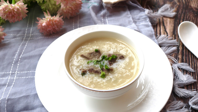 Pork liver and lean meat porridge