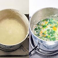 Illustration of how to make spinach and egg porridge 8