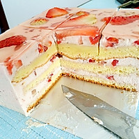 Strawberry mousse cake ~ simple ~ tastes the same as the cake shop Illustration of how to do it 18