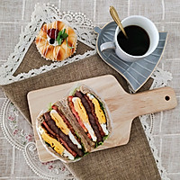 Personal test of delicious weight loss meal Whole wheat egg steak sandwich Quick breakfast nutritionally balanced recipe illustration 8