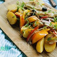 Summer Light Food#Black Pepper Salmon with Nectarine Potato Salad# Illustration of how to do it 11