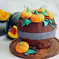 #MACARON·Cream CakeLook Over#Warm Autumn—Autumn Harvest—Pumpkin Fondant Cake Recipe Illustration 23