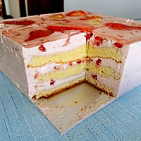 Strawberry mousse cake ~ simple ~ tastes the same as the cake shop Illustration of how to do it 17