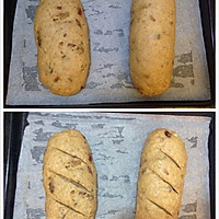 Illustration of how to make European-style walnut raisin bread and multi-grain bread 10