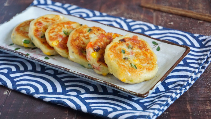 Fresh vegetable potato pancakes that are crispy on the outside and tender on the inside are a simple