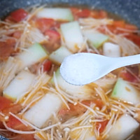 #《Flavour World》Gourmet Reproduction Challenge# sour and sweet Appetizer ~ Illustration of how to make Tomato Enoki Mushroom and Winter Melon Soup 9