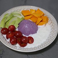 #primary and middle school students nutritious meal#A nutritious breakfast full of energy~ Illustration of how to make taro fruit yogurt bowl 5