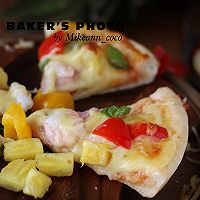 Easy to make and delicious shrimp and ham style pizza Illustration of how to do it 19