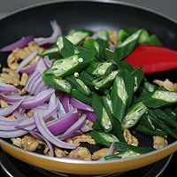 #primary and middle school students nutritious meal#High fiber and high protein nutritious lunch ~Illustration of how to make stir-fried okra with chicken 11