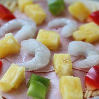 Easy to make and delicious shrimp and ham style pizza Illustration of how to do it 16