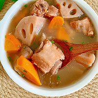 Lotus root, carrot and pork ribs soup recipe 10